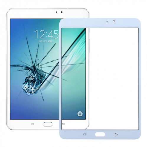 Pour Samsung Galaxy Tab S2 8.0 / T713 Lentille extérieure en verre avec adhésif OCA optiquement transparent (blanc) SH58WL1766-36