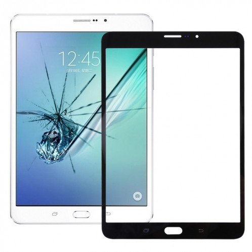 Pour Samsung Galaxy Tab S2 8.0 LTE / T719 Lentille extérieure en verre avec adhésif OCA optiquement transparent (noir) SH60BL652-36