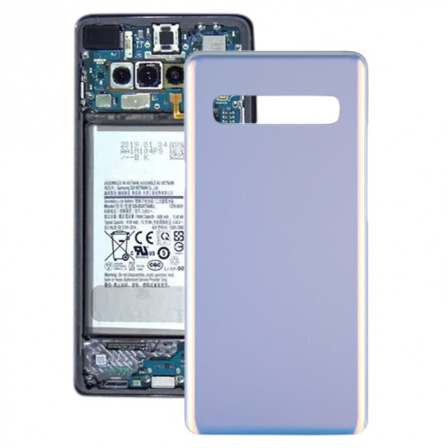 Pour Galaxy S10 5G SM-G977B / SM-G977U / SM-G977N Couvercle arrière de la batterie (Argent) SH44SL876-36