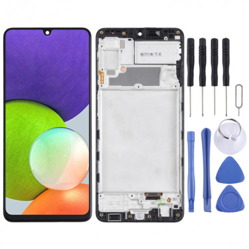 incell Écran LCD pour Samsung Galaxy A22 4G Digitizer Assemblage complet avec cadre (Noir) SH046B1312-36