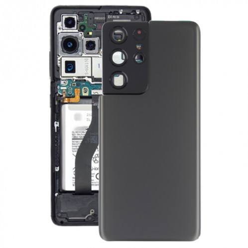 Couverture arrière de la batterie avec couvercle de la lentille de caméra pour Samsung Galaxy S21 Ultra 5G (gris) SH67HL1596-36