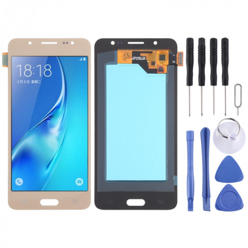 Écran LCD OLED pour Samsung Galaxy J5 (2016) SM-J510 avec assemblage complet du numériseur (or) SH97JL834-36