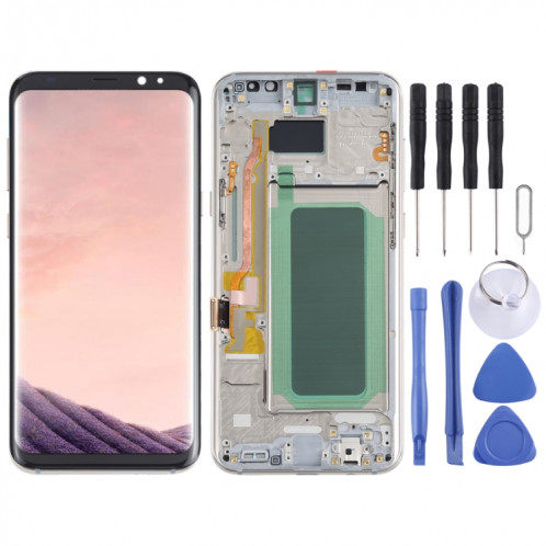 Écran LCD OLED pour Samsung Galaxy S8+ SM-G955 Assemblage complet du numériseur avec cadre (Or) SH099J1853-36