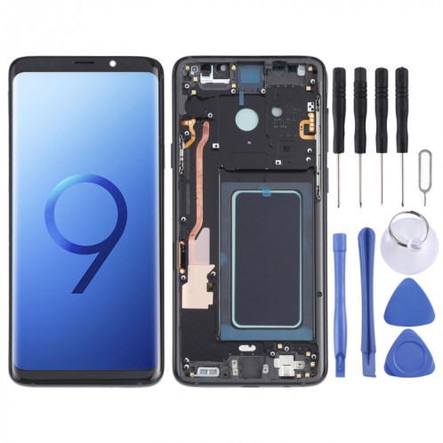 Écran LCD OLED pour Samsung Galaxy S9+ SM-G965 Assemblage complet du numériseur avec cadre (Noir) SH100B1861-36