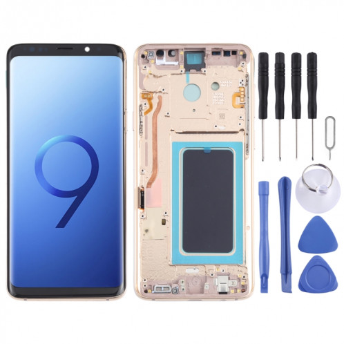 Écran LCD OLED pour Samsung Galaxy S9+ SM-G965 Assemblage complet du numériseur avec cadre (Or) SH100J387-36