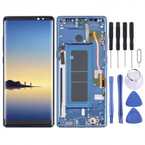 Écran LCD OLED pour Samsung Galaxy Note 8 SM-N950 Assemblage complet du numériseur avec cadre (Bleu) SH101L1587-36