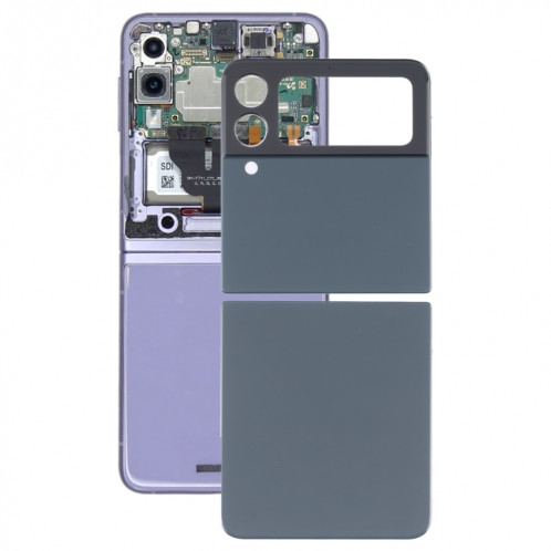 Pour Samsung Galaxy Z Flip3 5G SM-F711B Couvercle arrière de la batterie en verre (Vert) SH231G1421-36