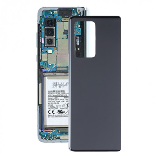 Pour Samsung Galaxy Z Fold2 5G SM-F916B Couvercle arrière de la batterie en verre (Noir) SH234B1-36