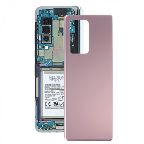 Pour Samsung Galaxy Z Fold2 5G SM-F916B Couvercle arrière de la batterie en verre (Rose) SH234F701-36