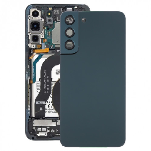 Coque arrière de batterie pour Samsung Galaxy S22+ 5G SM-S906B avec cache d'objectif d'appareil photo (vert) SH02GL584-36