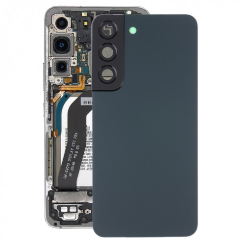 Coque arrière de batterie pour Samsung Galaxy S22 5G SM-S901B avec cache d'objectif d'appareil photo (vert) SH03GL1262-36