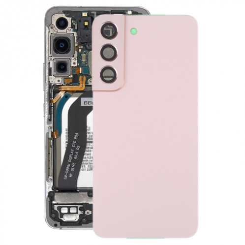 Coque arrière de batterie pour Samsung Galaxy S22 5G SM-S901B avec cache d'objectif d'appareil photo (or) SH03JL1247-36