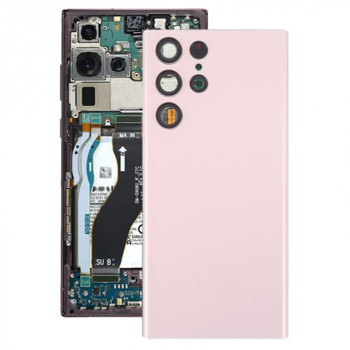 Coque arrière de batterie pour Samsung Galaxy S22 Ultra 5G SM-S908B avec cache d'objectif d'appareil photo (or) SH04JL769-36