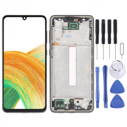 Écran LCD incell pour Samsung Galaxy A33 5G SM-A336 numériseur assemblage complet avec cadre, ne prenant pas en charge l'identification des empreintes digitales SH3484635-35