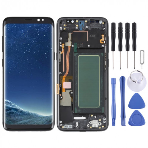 Écran LCD OLED pour Samsung Galaxy S8 SM-G950 Assemblage complet du numériseur avec cadre SH35121017-35