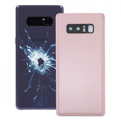 iPartsAcheter pour Samsung Galaxy Note 8 couverture arrière avec la couverture de l'objectif de la caméra (rose) SI41FL1683-36