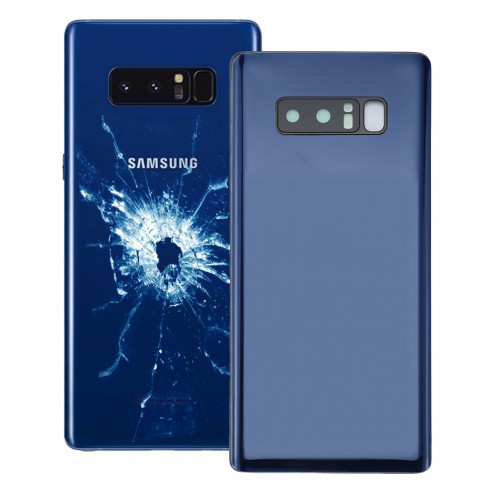 iPartsAcheter pour Samsung Galaxy Note 8 Couverture arrière avec couvercle de la caméra (bleu) SI41LL878-36