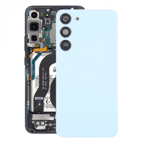 Pour Samsung Galaxy S23 + SM-S916B Couvercle arrière de batterie en verre OEM avec couvercle d'objectif d'appareil photo (bleu) SH64LL1481-36