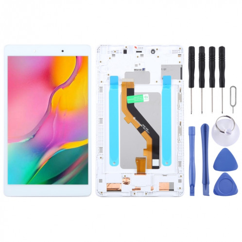 Pour Samsung Galaxy Tab A 8.0 2019 SM-T290 WiFi Edition Original Écran LCD Numériseur Assemblage complet avec cadre (Blanc) SH777W531-37