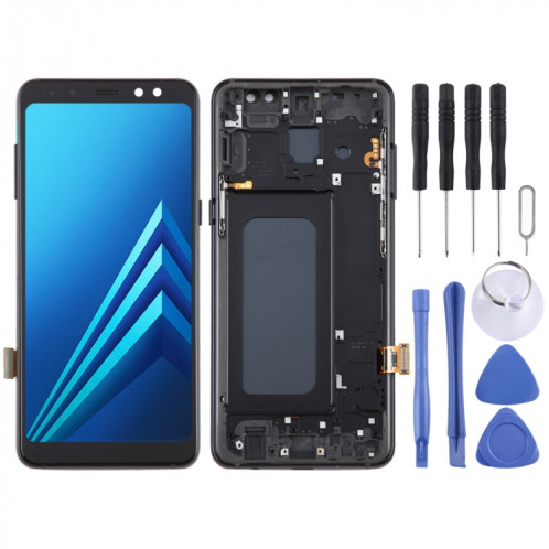 Pour Samsung Galaxy A8 2018 / A5 2018 SM-A530 Écran LCD d'origine numériseur assemblage complet avec cadre (noir) SH029B1674-37