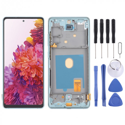 Pour Samsung Galaxy S20 FE SM-G780F 6,43 pouces OLED LCD écran numériseur assemblage complet avec cadre (vert) SH118G1244-38
