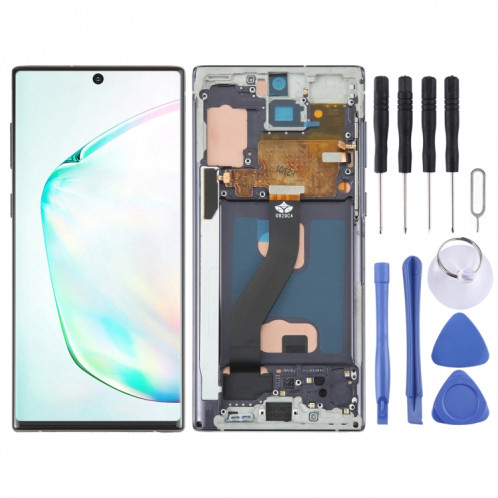 Écran LCD en matériau TFT pour Samsung Galaxy Note10 Assemblage complet du numériseur avec cadre/écriture manuscrite, ne prenant pas en charge l'identification des empreintes digitales SH52361107-35