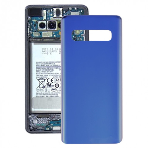 Pour Galaxy S10 SM-G973F/DS, SM-G973U, SM-G973W Coque arrière de batterie d'origine (Bleu) SH27LL1248-36