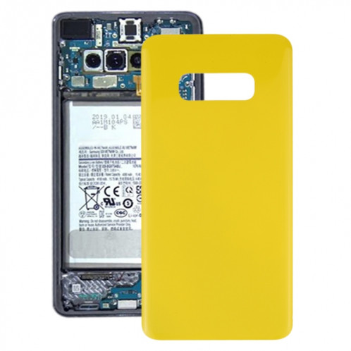 Pour Galaxy S10e SM-G970F/DS, SM-G970U, SM-G970W Couvercle arrière de la batterie (Jaune) SH28YL551-36