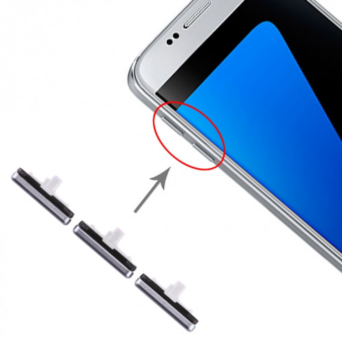 Pour Galaxy S7 10 Set Touches latérales (Bleu) SH554L889-35