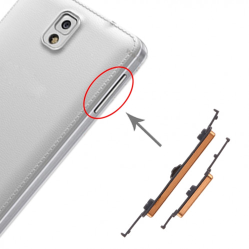 Pour Galaxy Note 3 10 Set Touches latérales (Or) SH560J1030-35