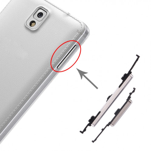 Pour Galaxy Note 3 10 Set Touches latérales (Argent) SH560S1895-35
