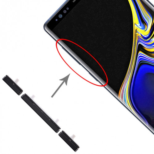 Pour Galaxy Note 9 10 Set Touches latérales (Noir) SH563B781-35
