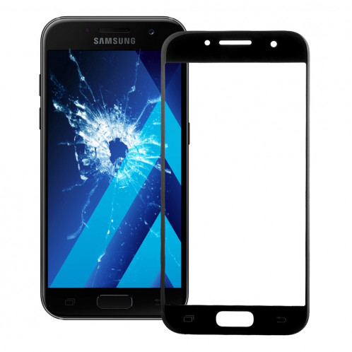 iPartsAcheter pour Samsung Galaxy A3 (2017) / A320 Lentille extérieure en verre (Noir) SI51BL1005-36