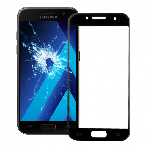 iPartsAcheter pour Samsung Galaxy A5 (2017) / A520 Lentille extérieure en verre (Noir) SI52BL1598-36