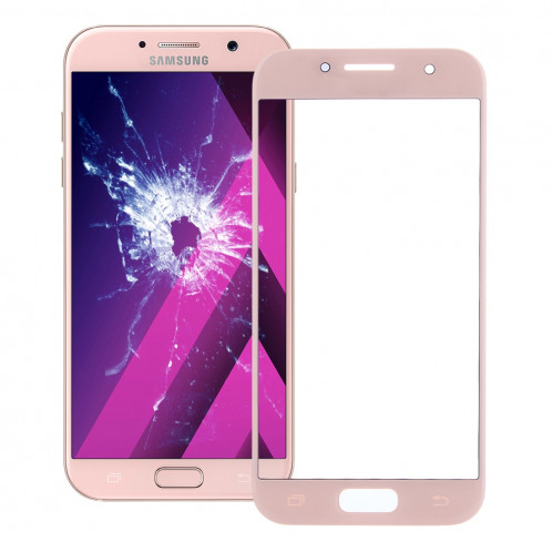 iPartsAcheter pour Samsung Galaxy A5 (2017) / A520 Lentille extérieure en verre (rose) SI52FL92-36