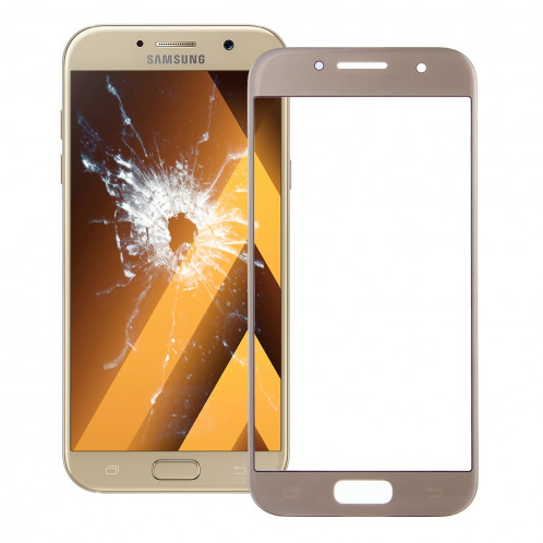 iPartsAcheter pour Samsung Galaxy A7 (2017) / A720 Lentille extérieure en verre (Gold) SI53JL267-36
