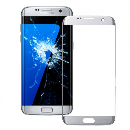 iPartsAcheter pour Samsung Galaxy S7 Edge / G935 écran avant verre extérieur (argent) SI952S1783-34