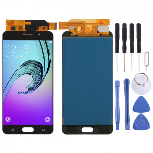 Ecran LCD et assemblage complet du numériseur (matériau TFT) pour Galaxy A7 (2016), A710F, A710F / DS, A710FD, A710M, A710M / DS, A710Y / DS, A7100 (Noir) SH74BL1786-36