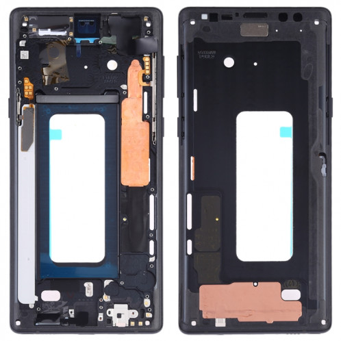 Pour Samsung Galaxy Note9 SM-N960F/DS, SM-N960U, SM-N9600/DS Plaque de cadre intermédiaire avec touches latérales (Noir) SH394B1711-36