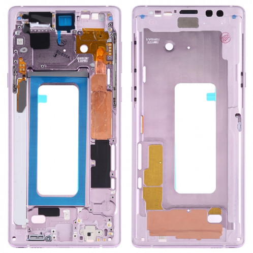 Pour Samsung Galaxy Note9 SM-N960F/DS, SM-N960U, SM-N9600/DS Plaque de cadre intermédiaire avec touches latérales (Violet) SH394P247-36