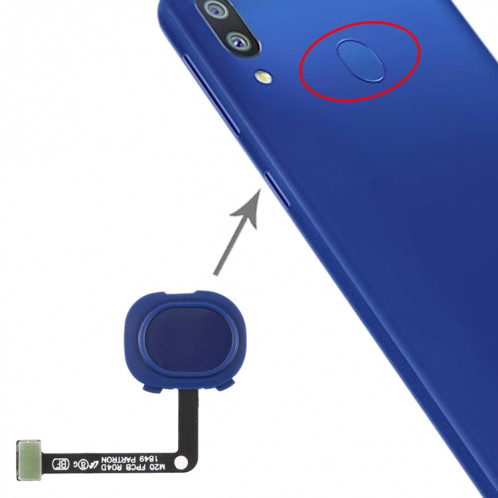 Pour câble flexible du capteur d'empreintes digitales Galaxy M20 (bleu) SH875L810-35