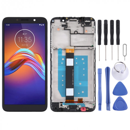 Écran LCD et numériseur complet avec cadre pour Motorola Moto E6 Play (noir) SH101B813-36