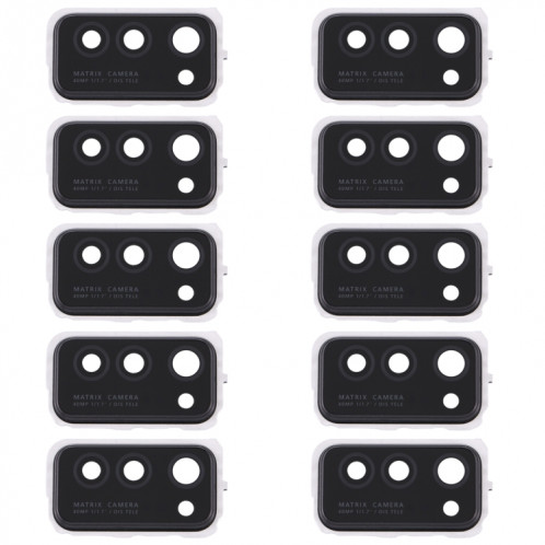 Couvercle d'objectif de caméra 10 PCS pour Huawei Honor V30 (Noir) SH207B37-35