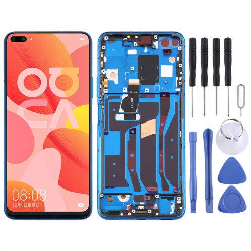 Écran LCD et numériseur complet avec cadre pour Huawei Nova 6 5G (bleu foncé) SH474D1006-36