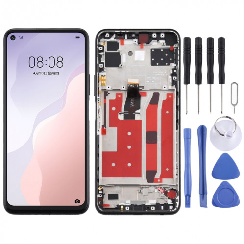 Écran LCD et numériseur complet avec cadre pour Huawei Nova 7 SE (noir) SH483B1949-36