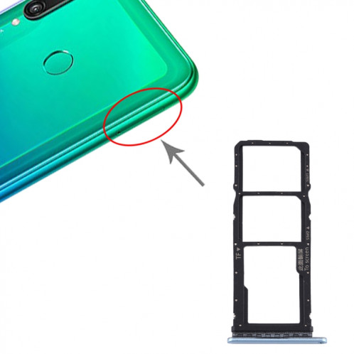 Plateau pour Carte SIM + Plateau pour Carte SIM + Plateau pour Carte Micro SD pour Huawei Y7p (Bleu Bébé) SH83TT1078-34