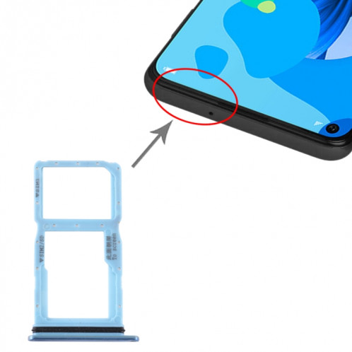 Plateau pour Carte SIM + Plateau pour Carte SIM / Plateau pour Carte Micro SD pour Huawei P20 Lite (2019) (Twilight) SH96JS508-34