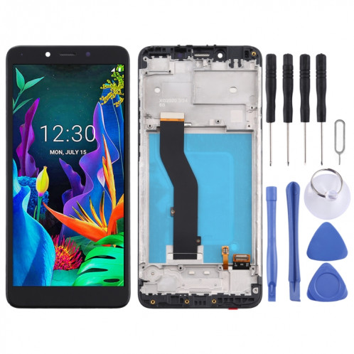 Écran LCD pour LG K20 (2019)LM-X120EMW LMX120EMW LM-X120 Digitizer Assemblage complet avec cadre (Noir) SH675B1621-36