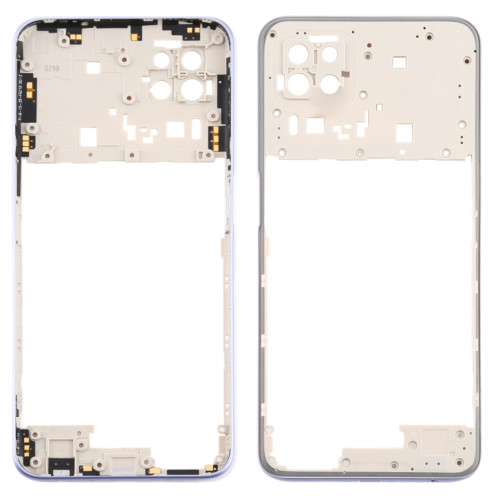 Pour OPPO A72 5G PDYM20 plaque de lunette de cadre moyen (violet) SH758P1240-36