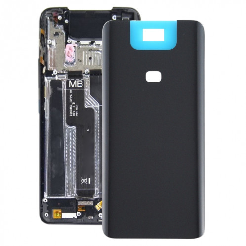 Cache arrière de la batterie en verre pour Asus Zenfone 6 ZS630KL (noir givré) SH7FBL1031-36